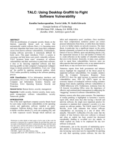 TALC: Using Desktop Graffiti to Fight Software Vulnerability Georgia Institute of Technology