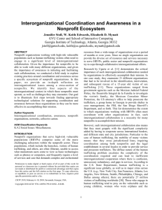 Interorganizational Coordination and Awareness in a Nonprofit Ecosystem
