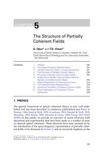 5 The Structure of Partially Coherent Fields CHAPTER