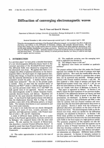 Diffraction  of converging  electromagnetic  waves