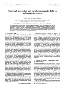 Spherical  aberration  and  the  electromagnetic ... high-aperture  systems