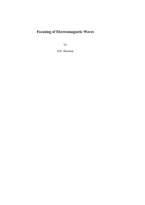 Focusing of Electromagnetic Waves by S.H. Wiersma
