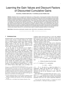 Learning the Gain Values and Discount Factors of Discounted Cumulative Gains