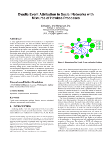 Dyadic Event Attribution in Social Networks with Mixtures of Hawkes Processes {ldli,