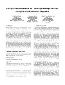 A Regression Framework for Learning Ranking Functions Using Relative Relevance Judgments