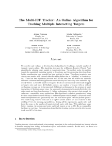 The Multi-ICP Tracker: An Online Algorithm for Tracking Multiple Interacting Targets