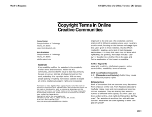 Copyright Terms in Online Creative Communities Work-in-Progress