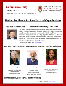 Communiversity Finding Resilience for Families and Organizations August 29, 2013