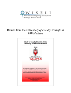 Study of Faculty Worklife at UW-Madison