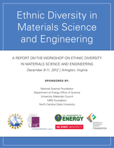 Ethnic Diversity in Materials Science and Engineering