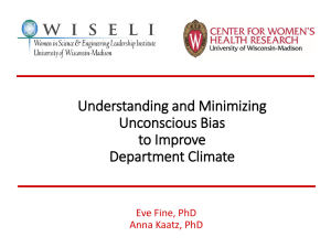 Understanding and Minimizing Unconscious Bias to Improve Department Climate