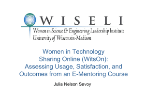 Women in Technology Sharing Online (WitsOn): Assessing Usage, Satisfaction, and