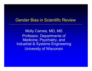 Gender Bias in Scientific Review