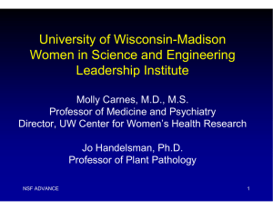 University of Wisconsin-Madison Women in Science and Engineering Leadership Institute