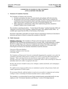 University of Wisconsin Faculty Document 1992 Madison 7 May 2007