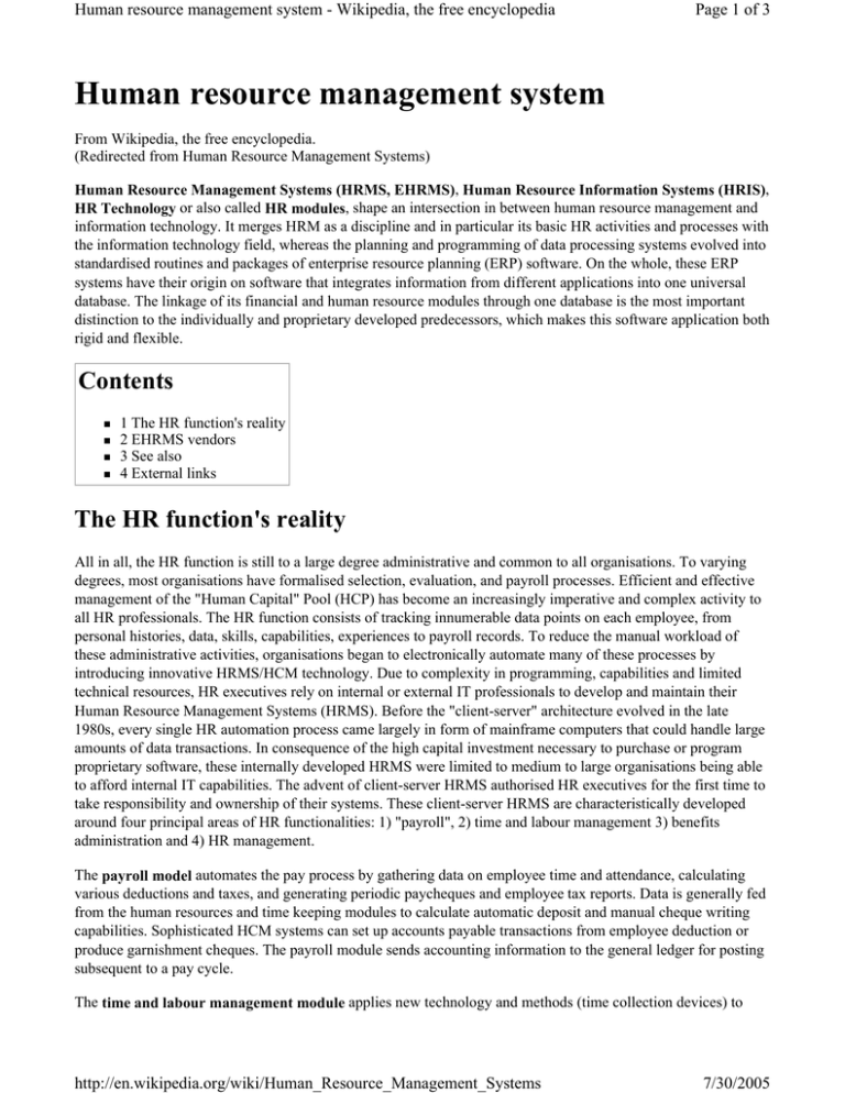 Human Resource Management System Page 1 Of 3