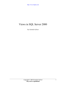 Views in SQL Server 2000