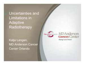 Uncertainties and Limitations in Adaptive Radiotherapy