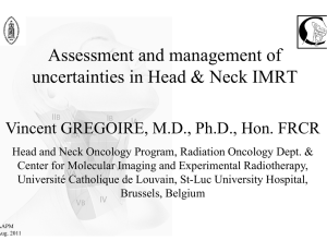 Assessment and management of uncertainties in Head &amp; Neck IMRT