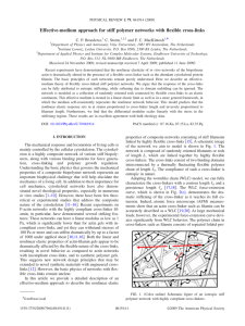 Effective-medium approach for stiff polymer networks with flexible cross-links * C. Storm,
