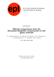 Effective temperatures from the fluctuation-dissipation measurements in soft glassy materials OFFPRINT