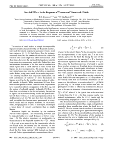 Inertial Effects in the Response of Viscous and Viscoelastic Fluids