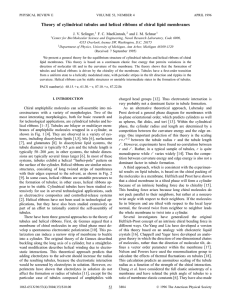 Theory of cylindrical tubules and helical ribbons of chiral lipid... J. V. Selinger, F. C. MacKintosh, and J. M. Schnur