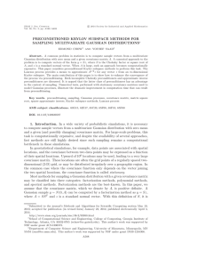 PRECONDITIONED KRYLOV SUBSPACE METHODS FOR SAMPLING MULTIVARIATE GAUSSIAN DISTRIBUTIONS