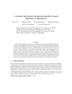 A Scalable Distributed Parallel Breadth-First Search Algorithm on BlueGene/L