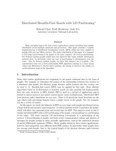 Distributed Breadth-First Search with 2-D Partitioning ∗ Lawrence Livermore National Laboratory