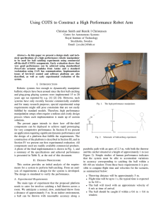 Using COTS to Construct a High Performance Robot Arm