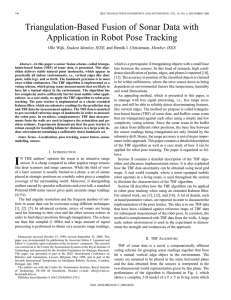 Triangulation-Based Fusion of Sonar Data with Application in Robot Pose Tracking
