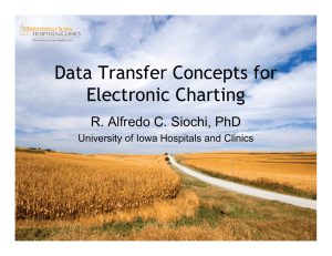 Data Transfer Concepts for Electronic Charting R. Alfredo C. Siochi, PhD