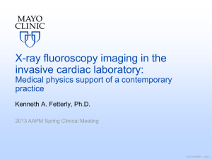 X-ray fluoroscopy imaging in the invasive cardiac laboratory: practice