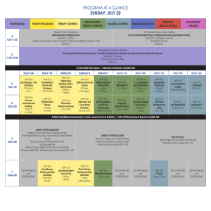 PROGRAM AT A GLANCE SUNDAY, JULY 20