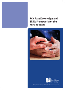 RCN Pain Knowledge and Skills Framework for the Nursing Team