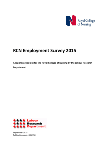 RCN Employment Survey 2015 Department