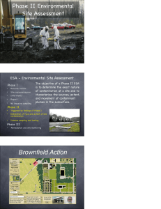 Phase II Environmental Site Assessment ESA - Environmental Site Assessment