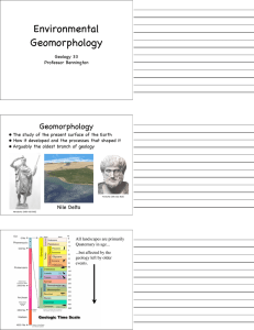 Environmental Geomorphology •