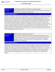 Shared Priorities: Outcomes: Creating Catholic Conditions for Well-Being, Learning and Leading