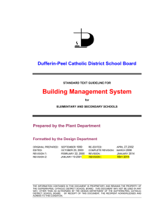 Building Management System Dufferin-Peel Catholic District School Board