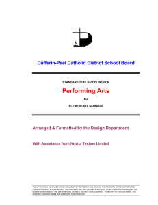 Performing Arts Dufferin-Peel Catholic District School Board
