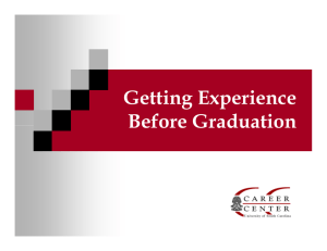 Getting Experience Before Graduation