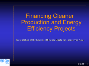 Financing Cleaner Production and Energy Efficiency Projects