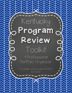 Kentucky Program Review Toolkit