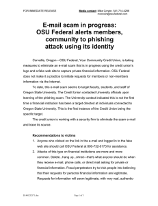 E-mail scam in progress: OSU Federal alerts members, community to phishing