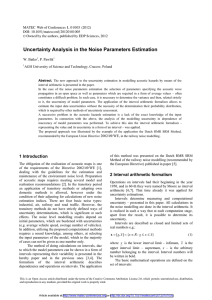 Uncertainty Analysis in the Noise Parameters Estimation W. Batko , P. Pawlik