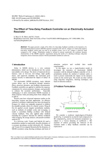 The Effect of Time-Delay Feedback Controller on an Electrically Actuated Resonator