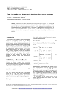 Time History Forced Response in Nonlinear Mechanical Systems