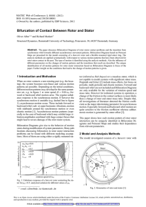 Bifurcation of Contact Between Rotor and Stator